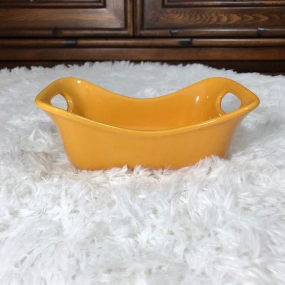 NWOT Set of 4 Rachael Ray Yellow Rectangular 12oz Handled Pan Dish Set - Picture 4 of 10